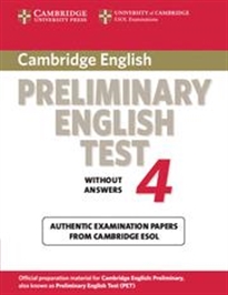 Books Frontpage Cambridge Preliminary English Test 4 Student's Book