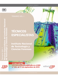 Books Frontpage Técnicos Especialistas del Instituto Nacional de Toxicología y Ciencias Forenses. Temario Vol. I.