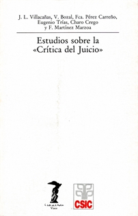 Books Frontpage Estudios sobre la <<Crítica del Juicio>>