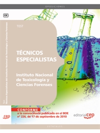 Books Frontpage Técnicos Especialistas del Instituto Nacional de Toxicología y Ciencias Forenses. Test