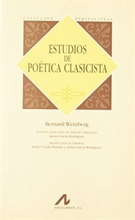 Books Frontpage Estudios de poética clasicista