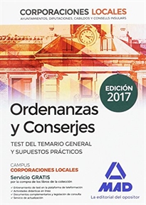 Books Frontpage Ordenanzas y Conserjes de Corporaciones Locales. Test del Temario General y Supuestos Prácticos