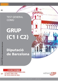 Books Frontpage Grup (C1 i C2) de la Diputació de Barcelona. Test General Comú