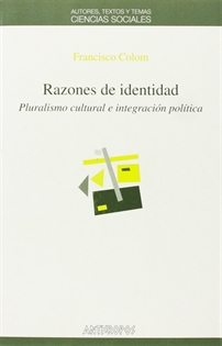 Books Frontpage Razones de identidad: pluralismo cultural e integración política