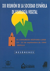 Books Frontpage Actas XIII Reunión de la Sociedad Española de Fisiología Vegetal