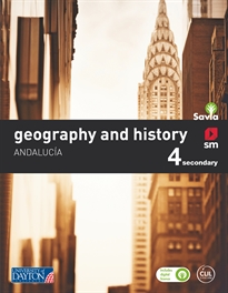 Books Frontpage Geography and history. 4 ESO. Savia. Andalucía