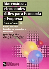 Books Frontpage Matemáticas elementales útiles para economía y empresa