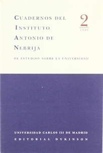 Books Frontpage Cuadernos del Instituto Antonio de Nebrija de estudios sobre la universidad nº2