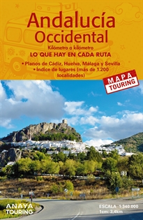 Books Frontpage Mapa de carreteras de Andalucía occidental (desplegable), escala 1:340.000