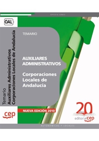 Books Frontpage Auxiliares Administrativos Corporaciones Locales Andalucía. Temario