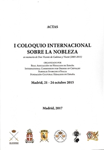 Books Frontpage Actas I Coloquio Internacional sobre la Nobleza en memoria de Vicente de Cadenas y Vicent