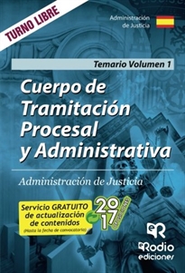 Books Frontpage Cuerpo de Tramitación Procesal y Administrativa de Justicia. Temario.Volumen 1