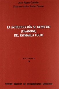Books Frontpage La introducción al Derecho (Eisagoge) del patriarca Focio