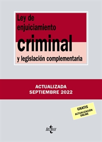 Books Frontpage Ley de Enjuiciamiento Criminal y legislación complementaria