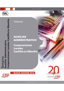 Books Frontpage Auxiliar Administrativo Corporaciones Locales Castilla-La Mancha. Temario