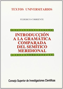 Books Frontpage Introducción a la gramática comparada del semítico meridional