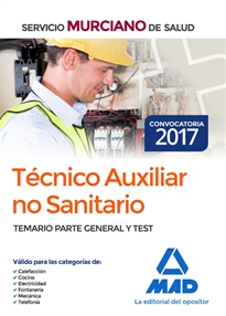 Books Frontpage Técnico Auxiliar no Sanitario del Servicio Murciano de Salud. Temario parte general y test