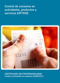 Books Frontpage Control de consumo en actividades, productos y servicios (UF1932)