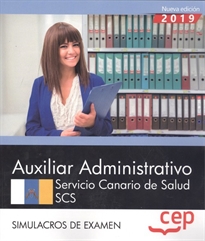 Books Frontpage Auxiliar Administrativo. Servicio Canario de Salud. SCS. Simulacros de examen