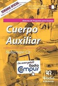 Books Frontpage Cuerpo Auxiliar. Subgrupo C2. Baterías de preguntas para examen. Junta Comunidades CLM