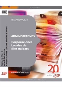 Books Frontpage Administrativos Corporaciones Locales de Illes Balears. Temario Vol. II.