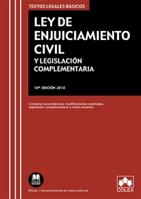 Books Frontpage Ley de Enjuiciamiento Civil y Legislación Complementaria