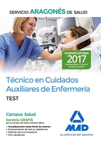 Books Frontpage Técnico en Cuidados Auxiliares de Enfermería del Servicio Aragonés de Salud. Test