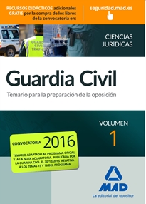 Books Frontpage Guardia CivilTemario para la Preparación de Oposición. Ciencias Jurídicas Volumen 1