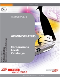 Books Frontpage Administratius Corporacions Locals Catalunya. Temari Vol. II.