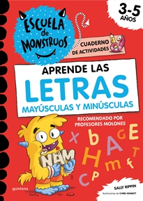 Books Frontpage Escuela de Monstruos. Cuaderno de actividades - Aprende a escribir las LETRAS mayúsculas y minúsculas
