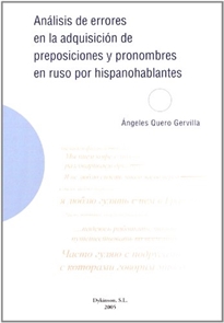 Books Frontpage Análisis de errores en la adquisición de preposiciones y pronombres en ruso por hispanohablantes