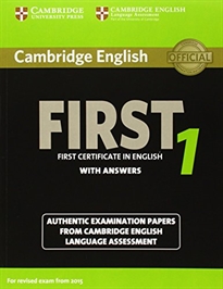 Books Frontpage Cambridge English First 1 for Revised Exam from 2015 Student's Book with Answers
