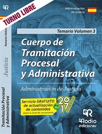 Books Frontpage Cuerpo de Tramitación Procesal y Administrativa de Justicia. Temario.Volumen 3