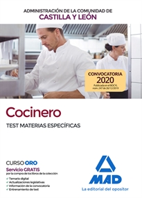 Books Frontpage Cocinero de la Administración de la Comunidad de Castilla y León.Test materias específicas