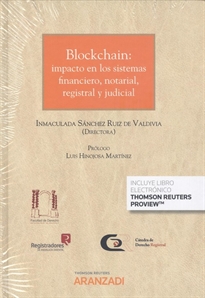 Books Frontpage Blockchain: impacto en los sistemas financiero, notarial, registral y judicial (Papel + e-book)