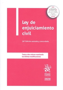 Books Frontpage Ley de enjuiciamiento civil 36ª Edición anotada y concordada 2020