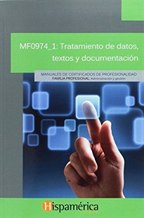Books Frontpage MF0974_1 Tratamiento de datos, textos y documentación