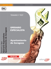 Books Frontpage Operario Especialista Ayuntamiento de Zaragoza. Temario y Test