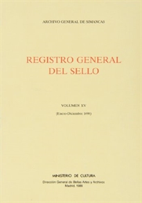 Books Frontpage Registro General del Sello. Vol. XV (enero-diciembre 1498)