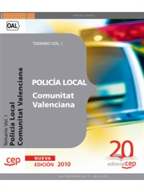 Books Frontpage Policía Local de la Comunitat Valenciana. Temario Vol. I.