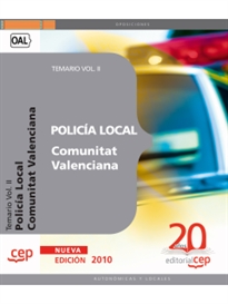 Books Frontpage Policía Local de la Comunitat Valenciana. Temario Vol. II.