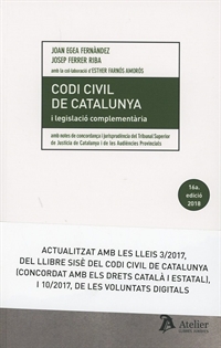 Books Frontpage Codi civil de Catalunya i legislacio complementaria. 16 ed.