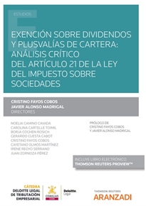Books Frontpage Exención sobre dividendos y plusvalías de cartera: Análisis crítico del artículo 21 de la Ley del Impuesto sobre Sociedades (Papel + e-book)