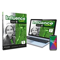 Books Frontpage INFLUENCE TODAY 1 Workbook, Competence Evaluation Tracker y Student's App