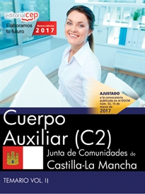 Books Frontpage Cuerpo Auxiliar, C2, Junta de Comunidades de Castilla-La Mancha. Temario II