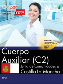Books Frontpage Cuerpo Auxiliar, C2, Junta de Comunidades de Castilla-La Mancha. Test