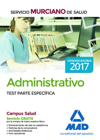 Books Frontpage Administrativo del Servicio Murciano de Salud. Test parte específica