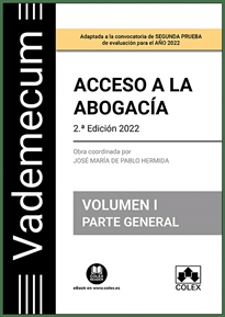 Books Frontpage Vademecum Acceso a la abogacía. Volumen I. Parte general