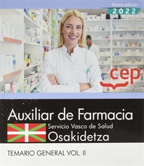 Books Frontpage Auxiliar de Farmacia. Servicio vasco de salud-Osakidetza. Temario General. Vol.II