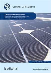 Books Frontpage Electrotecnia. ENAE0108 - Montaje y mantenimiento de instalaciones solares fotovoltaicas